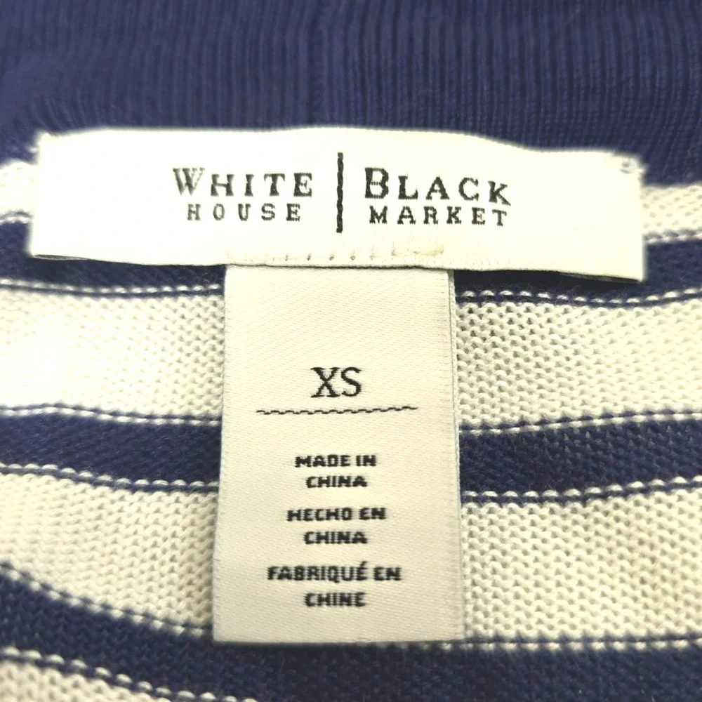 White House Black Market XS Striped‎ Open Front Cardigan Sweater